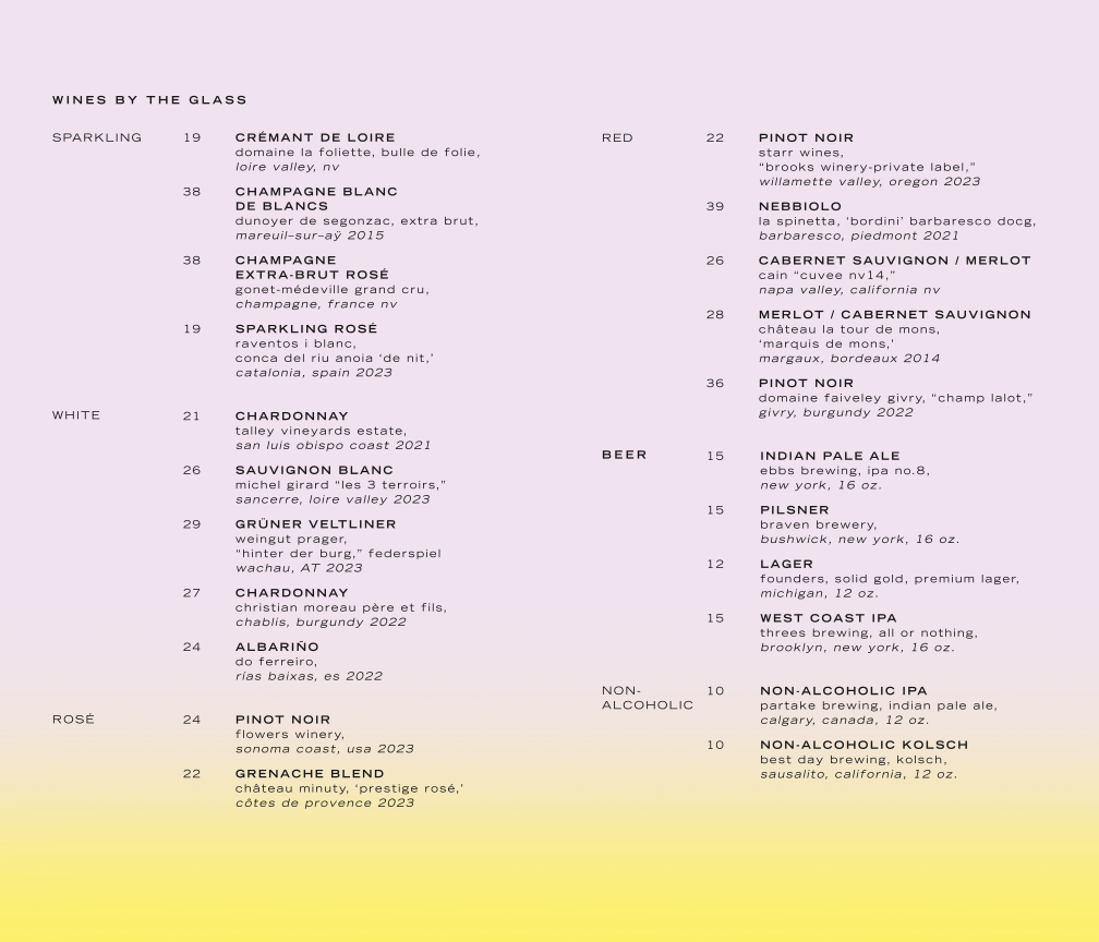 Electric Lemon Menu - Image 2